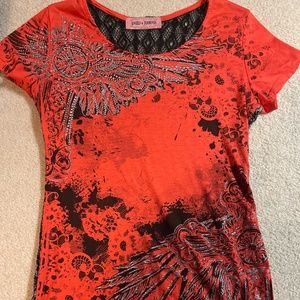 Angels & Diamonds orange top